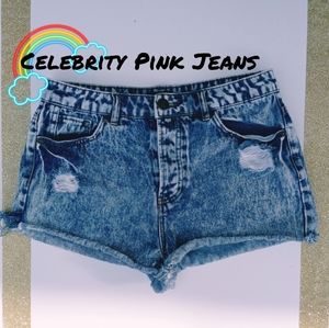 Celebrity pink jeans cut into shorts size 8